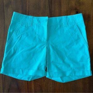 New Tommy Bahama Flat Front Chino Sail Away Twill Short Clear Lake Teal Size 0